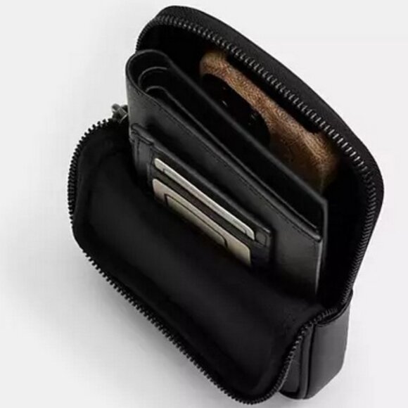 Coach Deep Blue Signature Denim Phone Bag, Wallet, Chain Triple Bundle, NWT - Picture 9 of 11